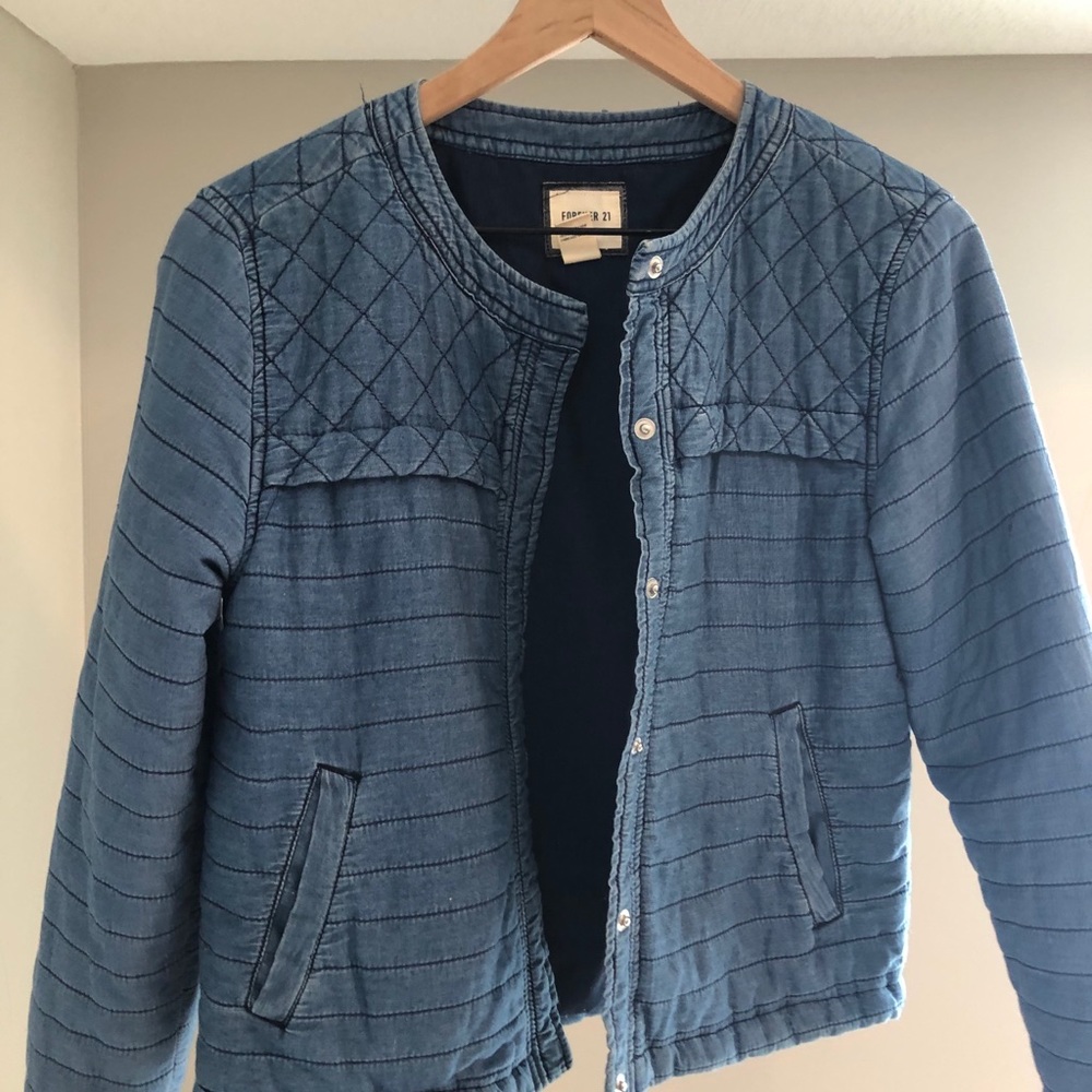 Quilted denim jacket